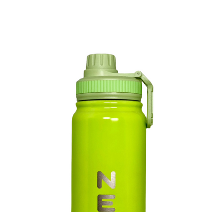 Green water bottle