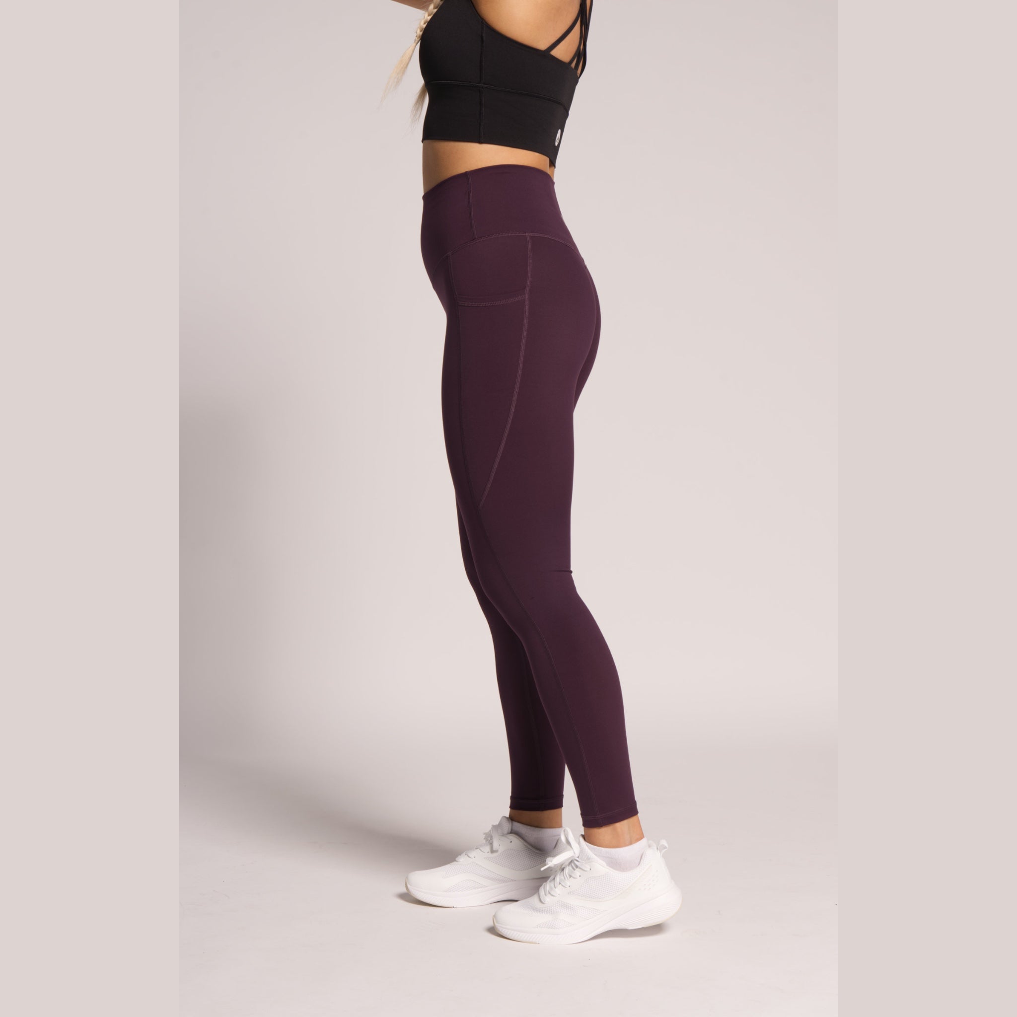 SwiftPocket High waisted Leggings Dark Purple Neart Life