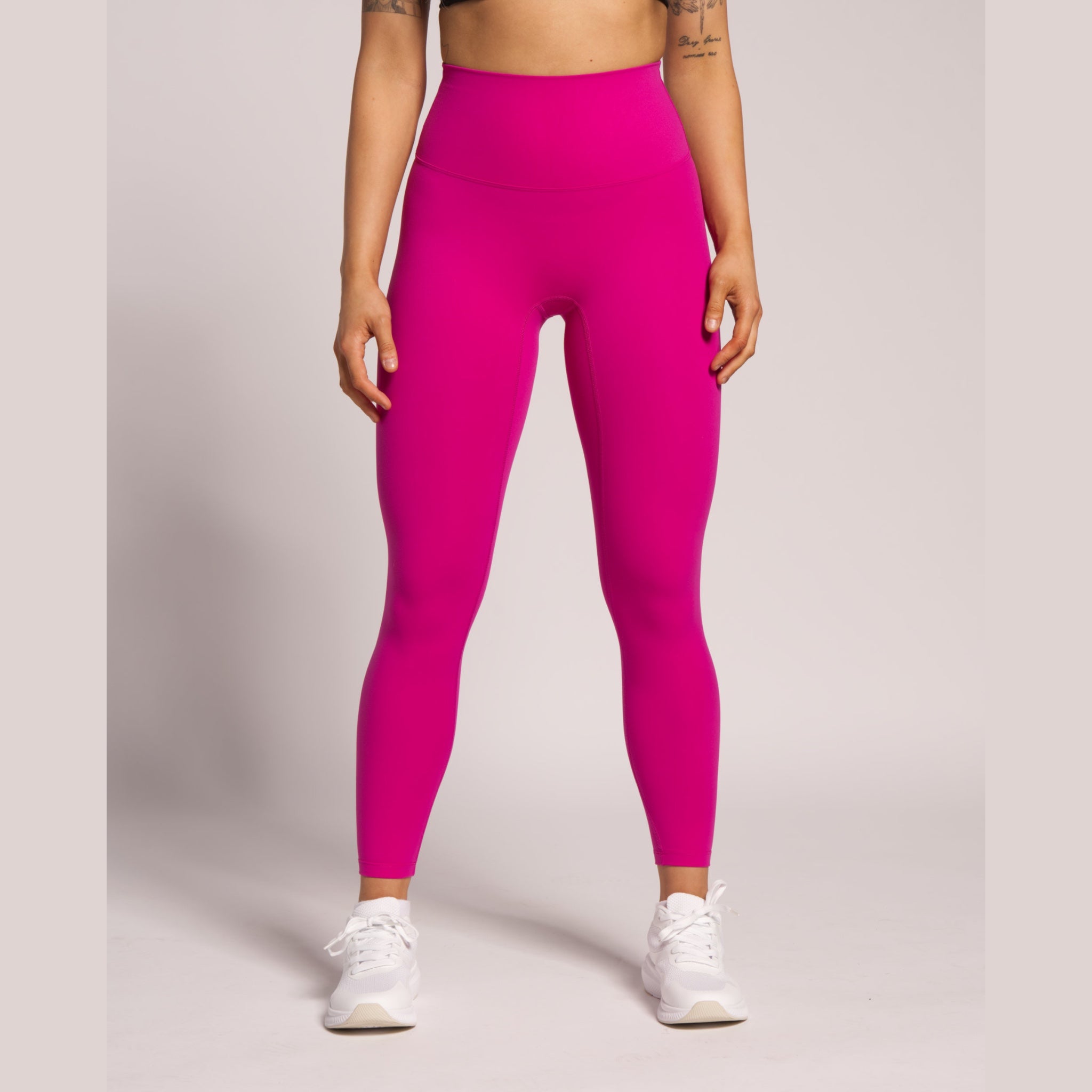 SkinHug High Waisted Leggings Pink Neart Life